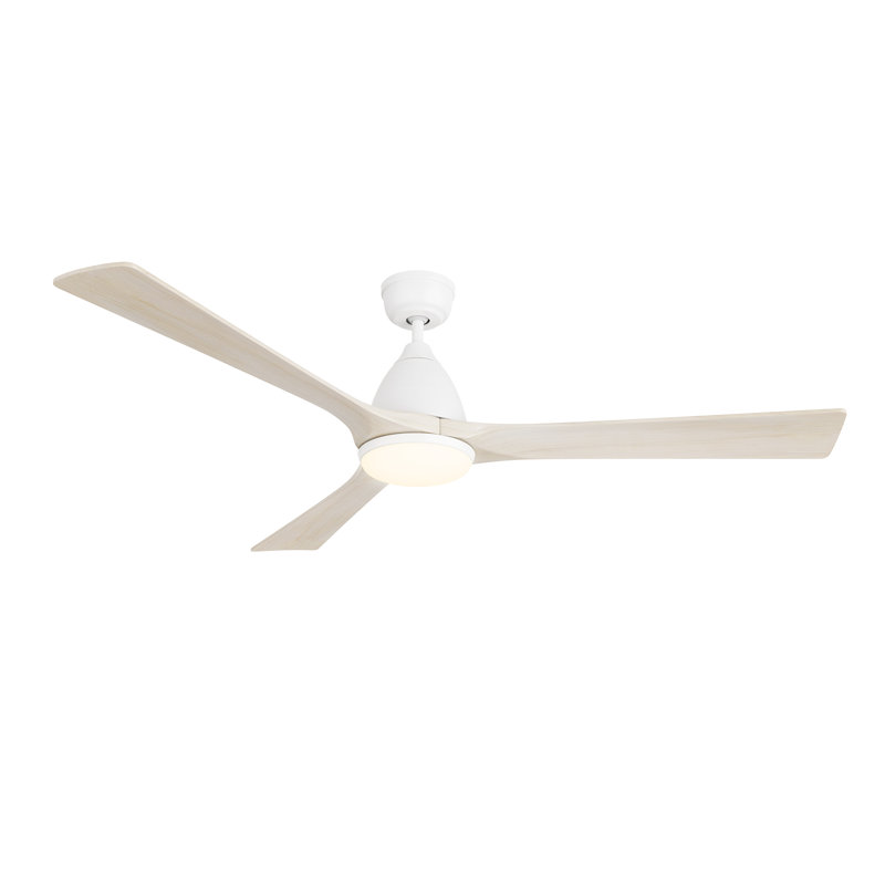 Ventilateur de plafond intelligent de 60 po à moteur CC avec télécommande et tige de suspension, éclairage DEL intégré., 60