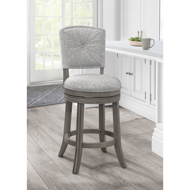 Fidelia Swivel Upholstered Counter Stool, Counter Stool (26" Seat Height)