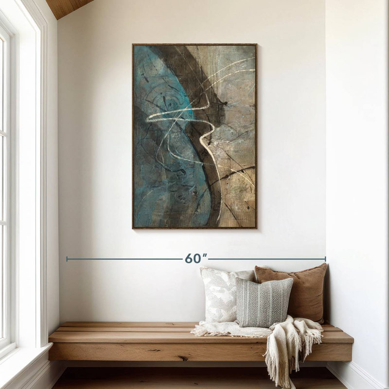 Ripple Effect, 29" x 43", Floating Frame Walnut