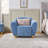  Contemporary Bouclé Upholstered Lounge Chair With EZ Assembly Wood Legs-893417671
