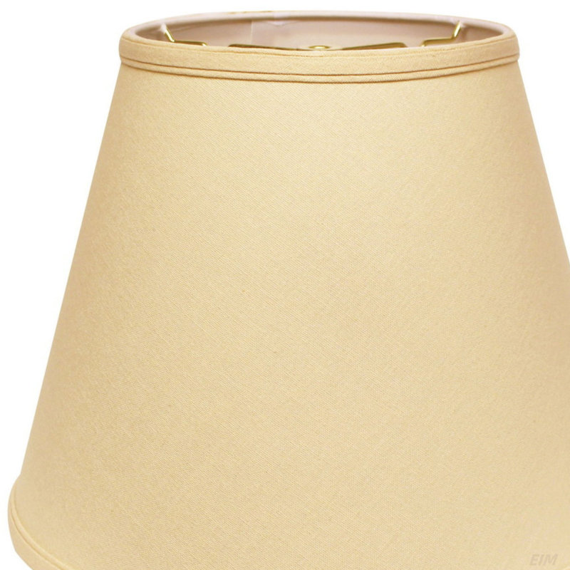 10 po en haut x 18 po en bas x 13 po de hauteur, abat-jour rigide avec embout de laveuse, abat-jour en tissu de couleur beige pour lampes de table, lin naturel