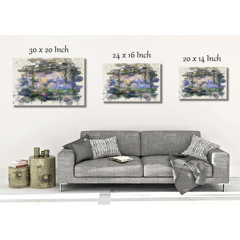Water Lilies No.6 by Claude Monet - Wrapped Canvas, 50cm H x 76cm W