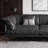 Black Genuine Leather Standard Sofa