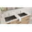 Badeloft 23.6" x 16.3" Rectangular Stone Resin Undermount Bathroom Sink UB-05-M-GBLK in Glossy Black-71992072