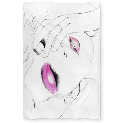 Pink Makeup Figurative Bathroom Duvet Cover | Home Decor