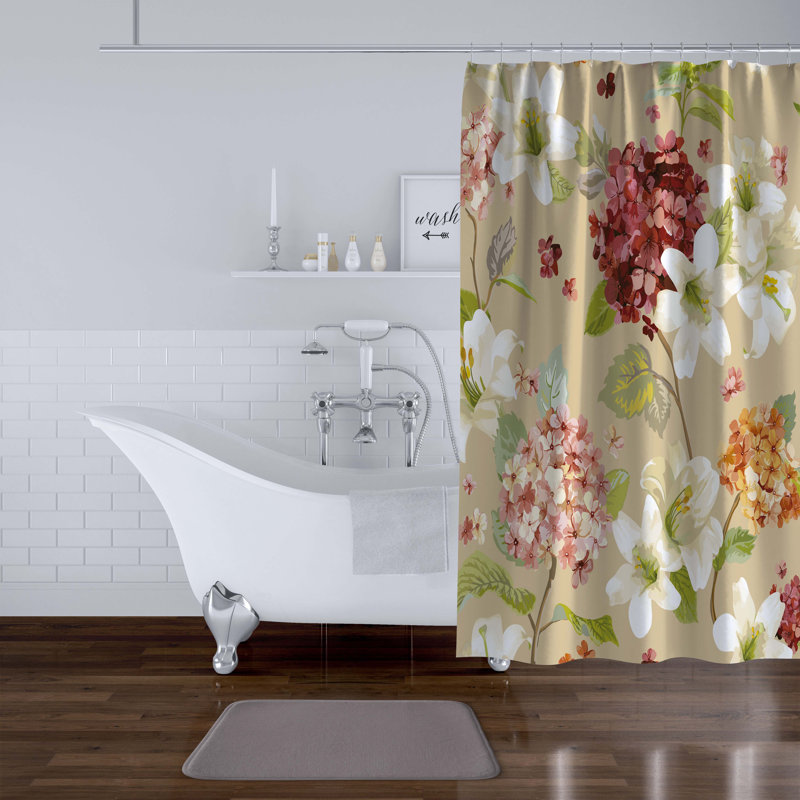 Betsy-Mae Floral Shower Curtain, 90" H x 70" W