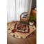 Strawbridge Burgundy Beige Moroccan Machine Printed Cotton Polyester Area Rug-647607691
