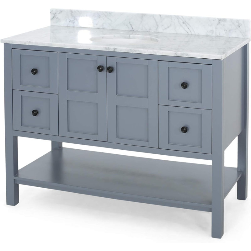 Ensemble de meuble-lavabo simple 49 po Danery, Gris