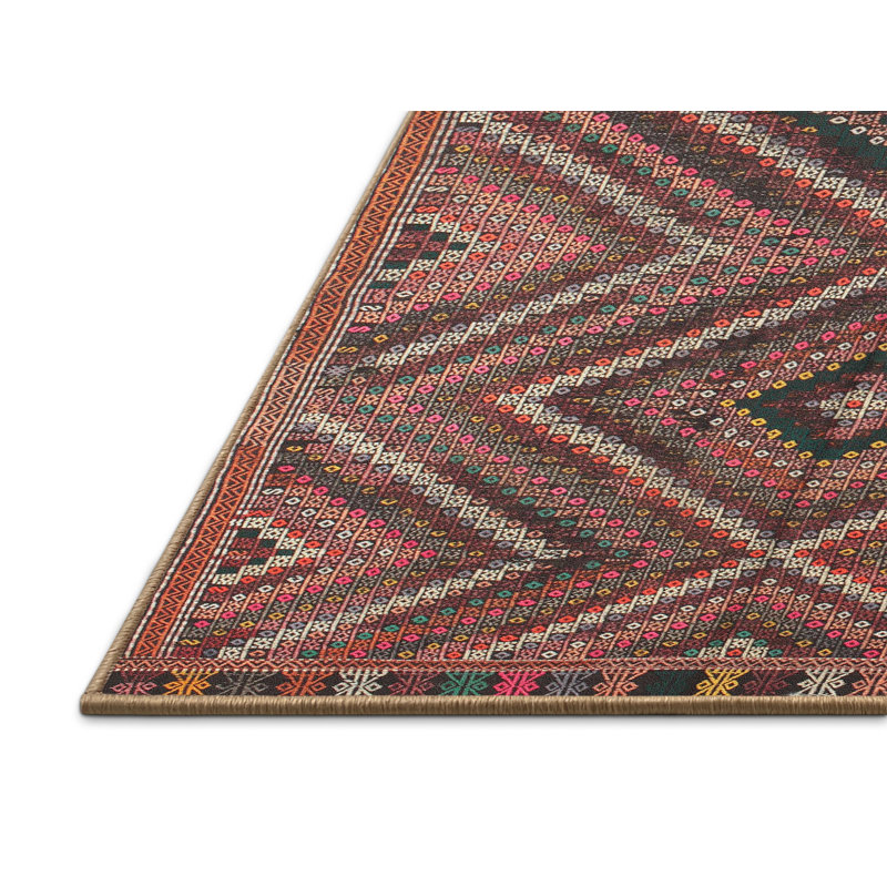 Tapis contemporain brun / marron, Rectangle 3 pi x 5 pi
