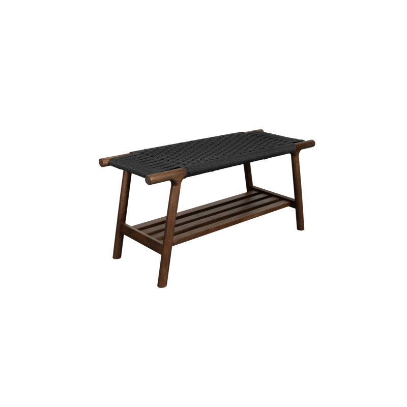Kintaro Bench, Black/Walnut