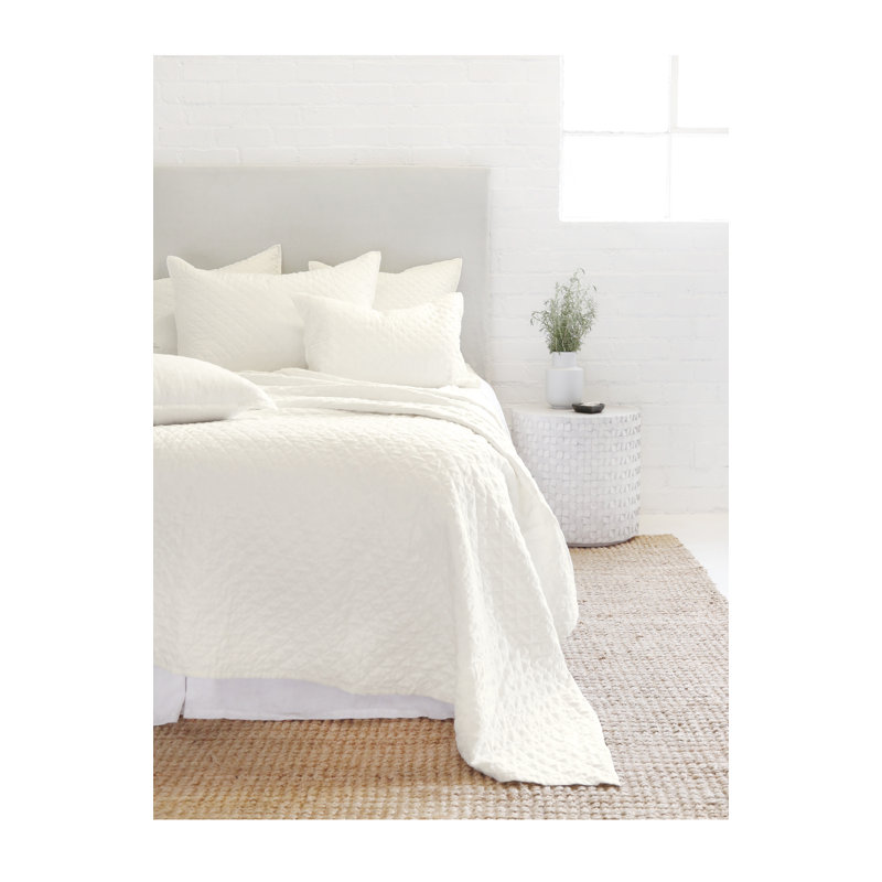 Hampton Buttons Sham, Cream, Euro