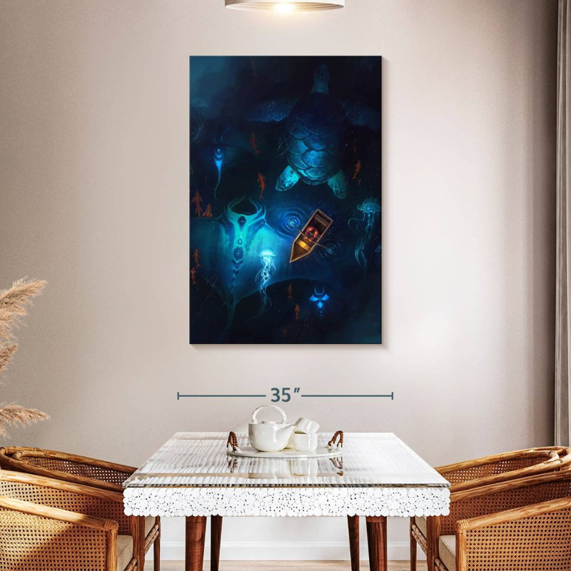 Kelan Night Fishing Adventure, 48" H x 32" W