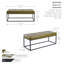 Banc en similicuir avec pieds en métal Holtman-1561751888