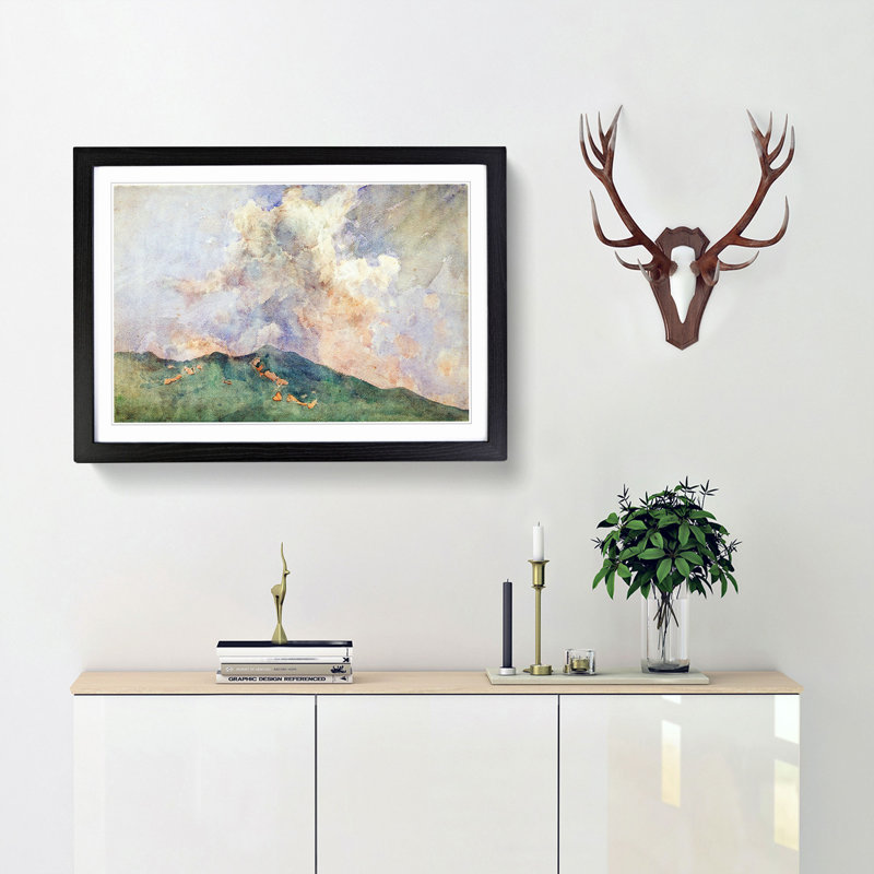 Cloud by Asai Chu - Picture Frame Painting Print, 27cm H x 36cm W x 2cm D, Black Framed