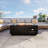 Aerin Rectangle Steel Propane Fire Pit Table with Lid-1892487737