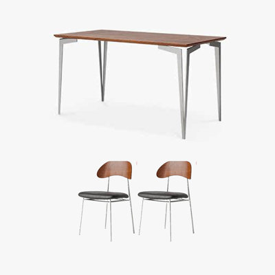 Solid wood dining table retro home rectangular