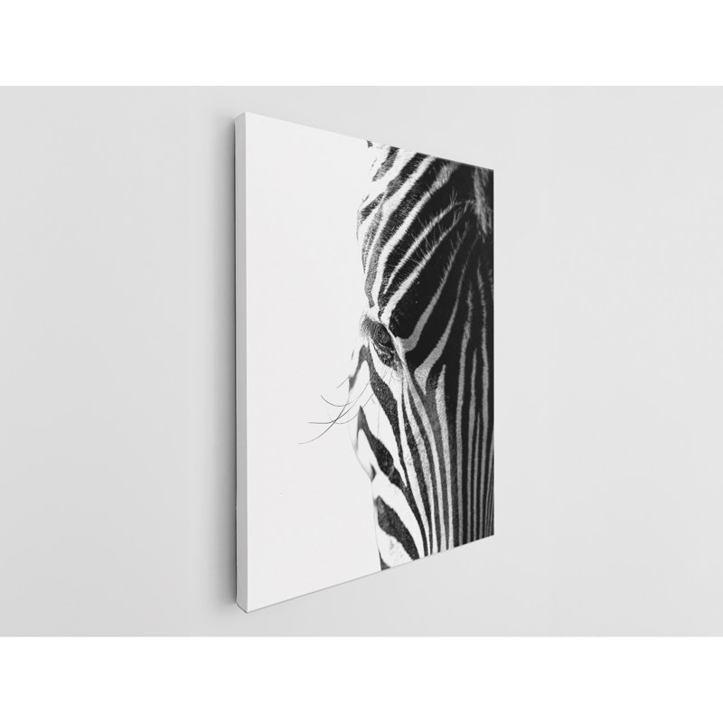 Zebra Black and White Canvas Print