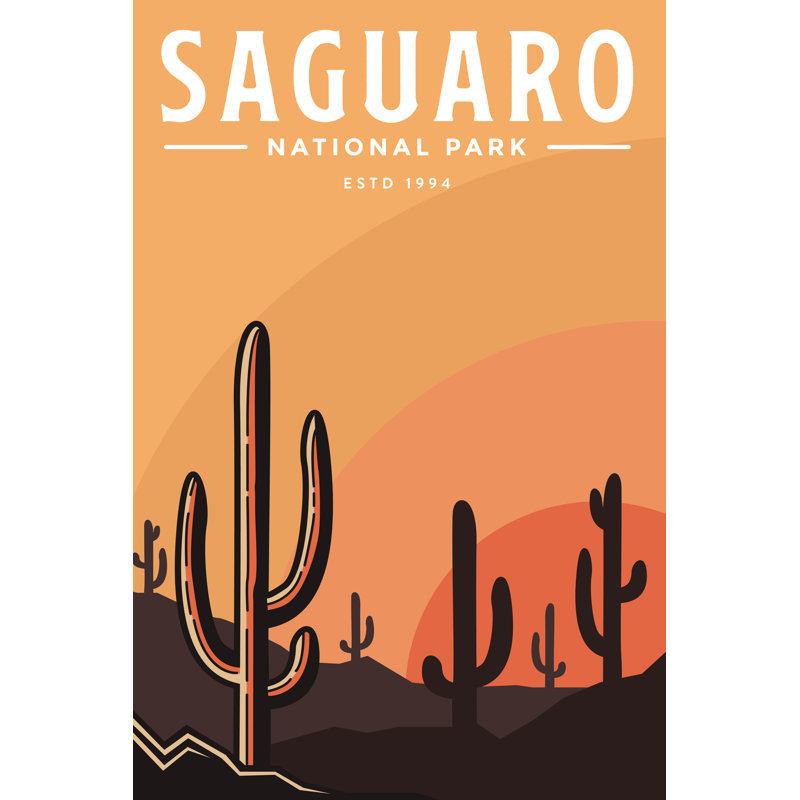 Cutlerville Cutlerville Saguaro National Park Poster - Wrapped Canvas Print, 46cm H x 30cm W x 3.8cm D