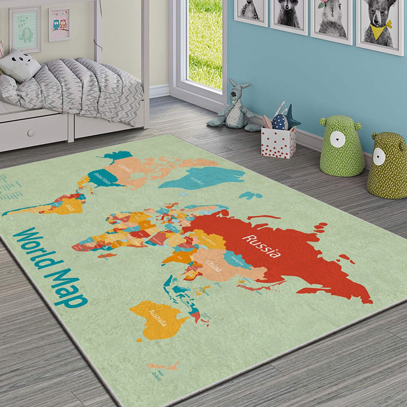 Luxurious Area Carpet (3.3 x 5.9 ft), 100% Polyester, 740 g/m² | Non-Slip Felt Underside, Laminated Sponge for Comfort | Antibacterial, Easy to Clean, Machine Washable | Perfect for Living Room & Bedroom Décor
