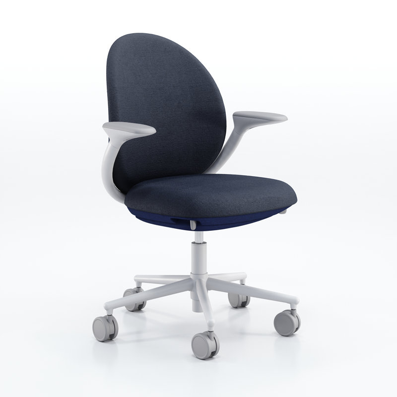Chaise de travail en jade KFI Studios, Noir/gris anthracite, Blanc