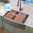 Farmhouse Apron Workstation Kitchen Sink 16 Gauge Stainless Steel Single Bowl Kitchen Sink-125018887-125018886