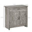Buffet Farmhouse, armoire à café avec porte de grange et tablette réglable-915200072