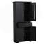 Armoire de rangement pour salle de bain avec portes et tiroir, armoire d'appoint-1727127121