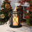 Metal Hurricane with Battery Operated LED Candle