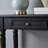 Black Solid Wood Rectangular Console Table-537317224