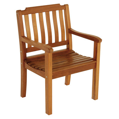 Briarwood Teak Wood Premium All-Weather Wicker Outdoor Dining Armchair