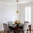 1 - Light Ribbed Glass Chandelier