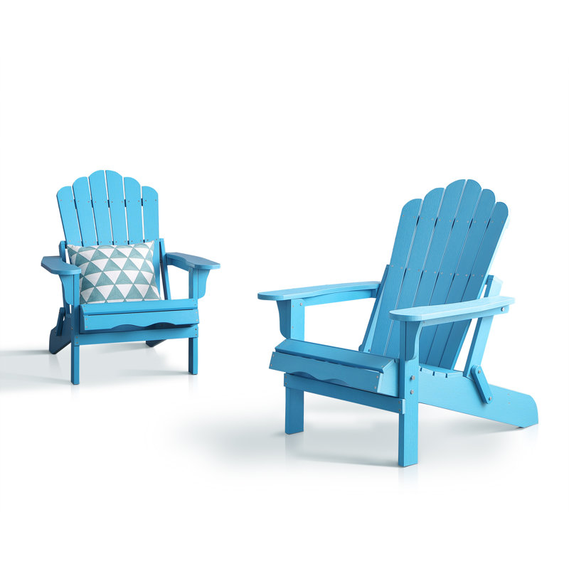 Chaise Adirondack pliante en plastique Henninger, Bleu turquoise