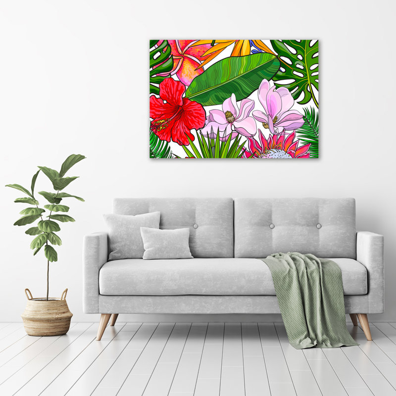 Hawaiian Flowers - Wrapped Canvas Print