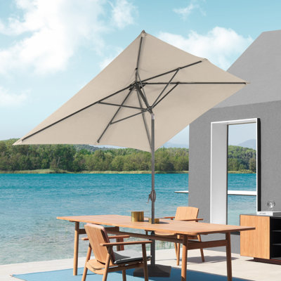 Sayah 107.7'' x 71.9'' Rectangular Tilt Market Umbrella