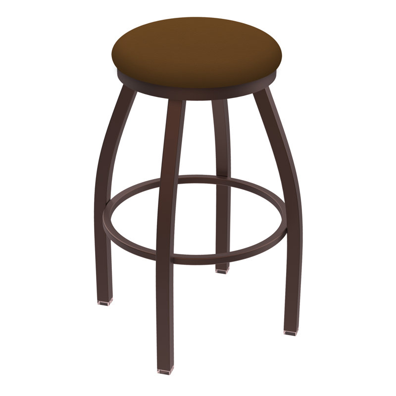 Cragin Swivel Upholstered Counter Stool, Bronze, Vinyl-Canter Thatch, Extra Tall (36” Seat Height)