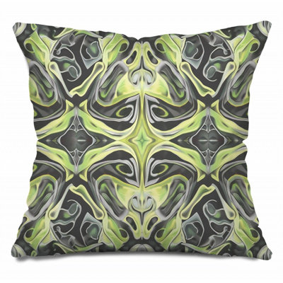 Coussin géométrique à motif géométrique abstrait