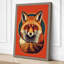 Alert Fox Portrait Modern 1 Piece Wrapped Canvas Wall Art-1614562675-1614562679