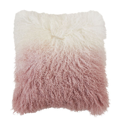 Mongolian Lamb Wool Abstract Lumbar Pillow