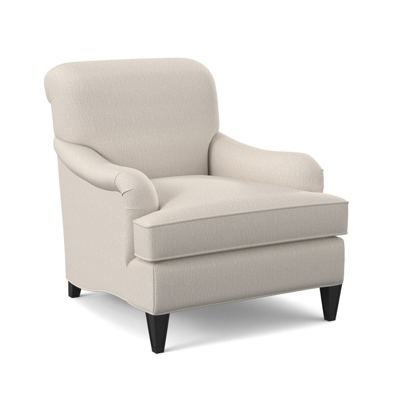 Bristol Sunbrella® Armchair, White Caps Fog, Espresso