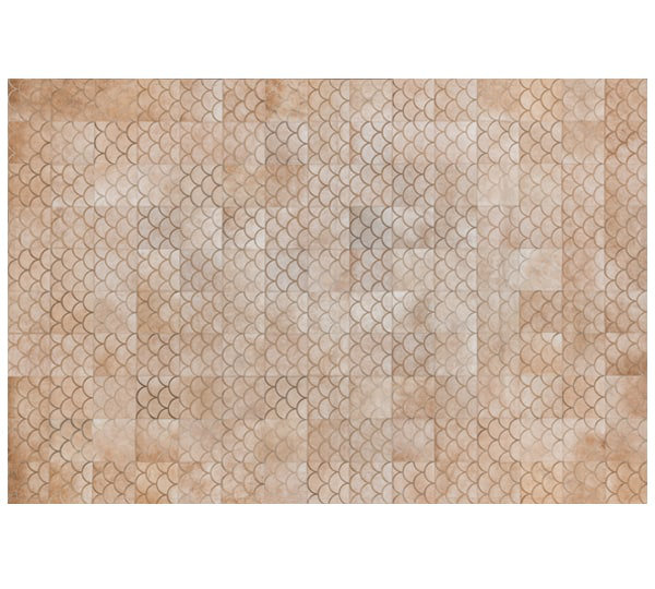Art Hide Cowhide Area Rug in Cream, Rectangle 6' x 9'