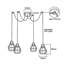 Cluff 4 - Light Black Cluster Pendant