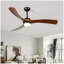 Ventilateur de plafond en bois avec lumière, ventilateur de plafond à profil bas avec télécommande, moteur CC réversible silencieux avec minuterie-702574552