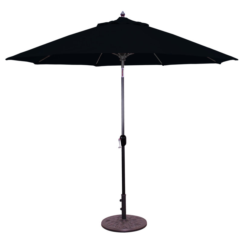 Parasol de marché 9 pi Nadasha, Noir, Noir