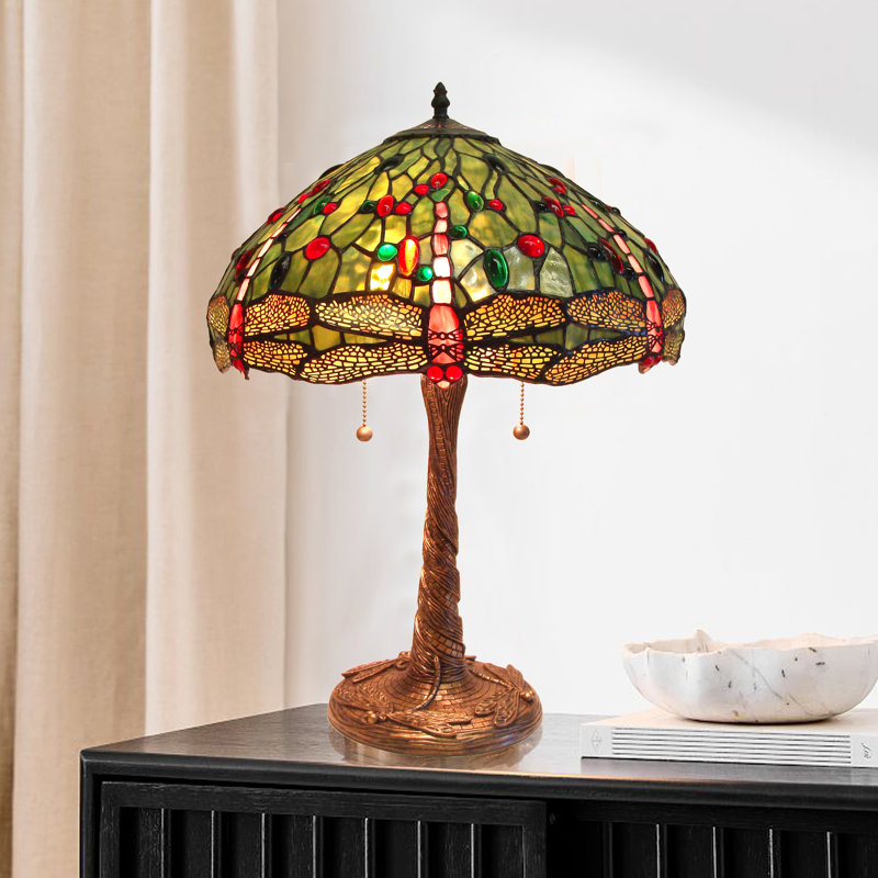 Lampe de table 23 po Tiffany, Vert