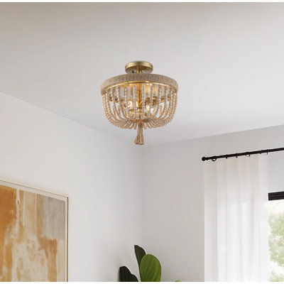 Farnum Solid Wood Semi Flush Mount