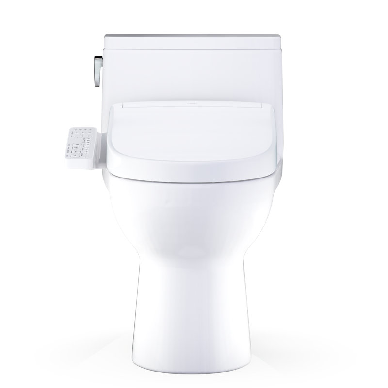 TOTO Redington WASHLET+ S2 One-Piece Elongated 1.28 GPF Universal Height Toilet with CEFIONTECT, Cotton White - MW6723346CEFG#01