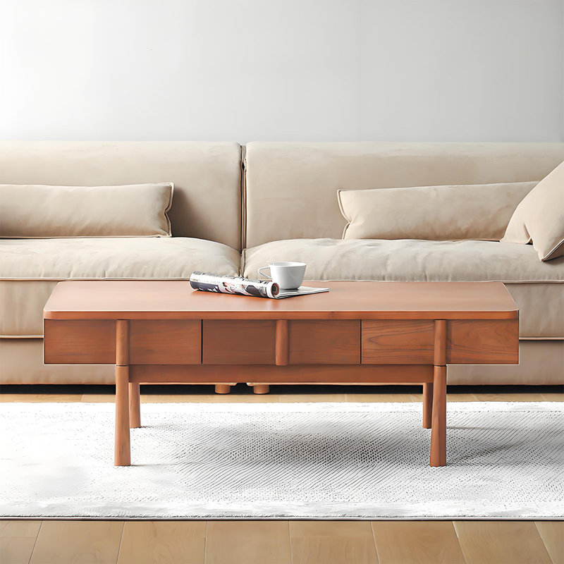 47.24"Ancient-style simple solid wood rectangular coffee table