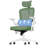 Omir Ergonomic Office Chair With Lumbar Support & Flip Up Arms Home Office Desk Chairs Rockable Swivel High Back Computer Chair  Mesh Study Chair-114488472