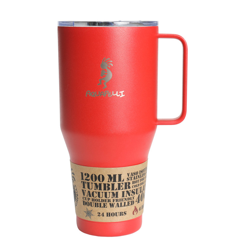 Aquapelli 40oz. Vacuum Insulated Stainless Steel Travel Mug, Pompeian Red