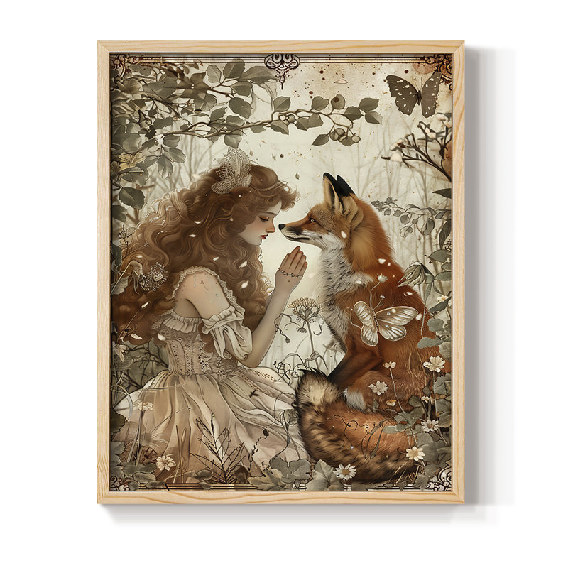 «WOMEN Series CDII», reproduction encadrée - bois massif, Naturel, H 11 po x l 9 po